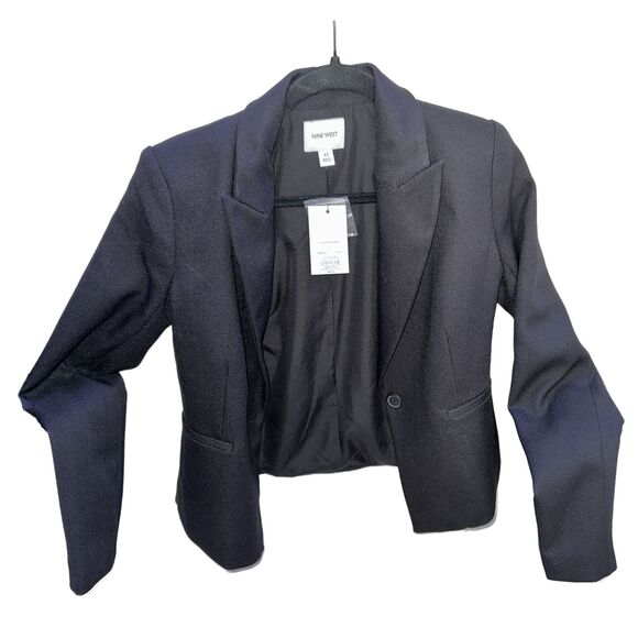 Nine West Cropped Angled Blazer - Picture 2 of 4